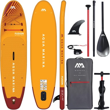 AQUA MARINA SUP daska FUSION 10'10", 330 cm, 150 kg, 15 psi, Drop Stitch Light, 81 cm, 8.8 kg, all around, svijetlo narančasta